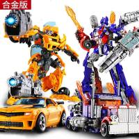 益智类变形金刚5擎天柱大黄蜂恐龙模型男孩玩具合金版汽车机器人 原版擎天战士