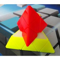 顺时针幼儿魔方火山魔方金字塔魔方4-6岁 红黄 彩色拼接