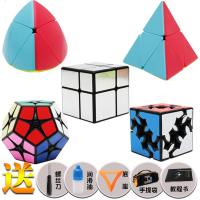 异形魔方套装全套 金字塔镜面粽子斜转枫叶风火轮齿轮SQ1五魔方 二阶异形5件组合 送包+书