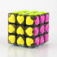 情书魔方 三阶顺滑爱情魔方 七夕情人节生日节日礼物创意魔方定制 爱心贴片三阶魔方