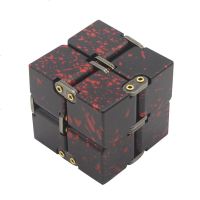 无限魔方抗焦虑解压发泄创意方块玩具减压神器上课上班骰子 纯铝-星空黑