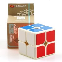 永骏冠魄二阶魔方 初学者顺滑增强版2阶魔方 [ 易学教学视频] 永骏二阶白底(贴纸版)