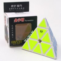 异形魔方三角金字塔镜面斜转粽子SQ1五魔方套装- 易学教学视频 金字塔魔方(白底)
