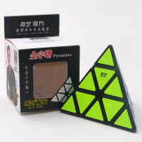异形魔方三角金字塔镜面斜转粽子SQ1五魔方套装- 易学教学视频 金字塔魔方(黑底)
