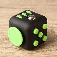 美国fidget toy cube解压魔方骰子抗烦躁焦虑发泄神器减压玩具 黑绿色