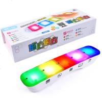 音乐百变魔方正版儿童电子游戏机拼接异形魔方抖音益智玩具10岁 新潮感应魔方+4节七号电池 +螺丝刀