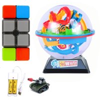 音乐百变魔方正版儿童电子游戏机拼接异形魔方抖音益智玩具10岁 手机盒充电版+118关迷宫球 +塔克积木