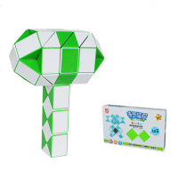 奇艺百变魔尺24段36段48段72段魔棍幼儿园魔方3-12岁儿童益智玩具 魔尺24段+36段(颜色随机或备注)+1