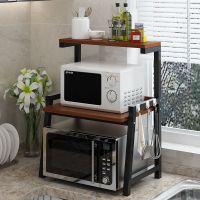 厨房置物架家用调味料储物收纳双层台面桌面电饭锅烤箱微波炉架子