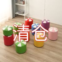 小凳子家用时尚创意客厅皮墩子沙发凳圆凳大人小板凳实木矮凳皮凳