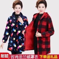 罩衣成人女中老年女装秋冬季韩版法兰绒长袖护衣厨房围裙工作服女