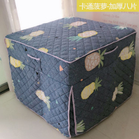 正方形棉防水防油防尘套烤火罩烤火pu皮罩取暖器电炉罩桌子罩套|卡通菠萝--八片连体 宽85*85高65