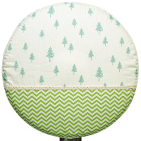 16寸家用电风扇防尘罩子纯棉布艺落地式全包电机套子电扇挂墙台式|16寸北欧-小松树(抽绳)