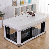 皮罩茶几电暖炉罩桌面防水pu电炉桌子皮套取暖器防油烤火被|唯美白色 70*128cm皮罩