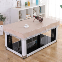 皮罩茶几电暖炉罩桌面防水pu电炉桌子皮套取暖器防油烤火被|唯美杏粉 75*140cm皮罩