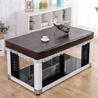 皮罩茶几电暖炉罩桌面防水pu电炉桌子皮套取暖器防油烤火被|高贵棕 75*138cm皮罩