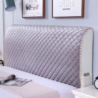 1.8全包万能通用防尘床头罩套北欧弹力加厚木床头1.5米床头套夹棉|中式绒款灰色 床头长200*65高度