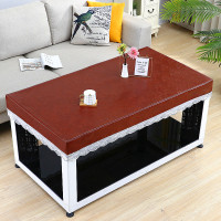 皮罩茶几电暖炉罩桌面防水pu电炉桌子皮套取暖器防油烤火被|浅棕色 90*90cm皮罩