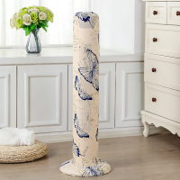 全包弹力布塔扇罩子塔式落地扇防尘套美的格力艾美特立式电风扇罩|黄色底蝴蝶大号