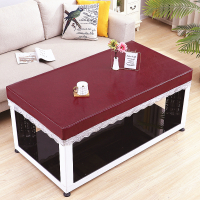 皮罩茶几电暖炉罩桌面防水pu电炉桌子皮套取暖器防油烤火被|醉酒红色 70*128cm皮罩