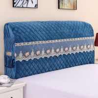 双面床头罩夹棉加厚床头套欧式床头1.8m床木质软包简约现代|双面荷兰绒深蓝色 长1.5米[高65厘米]