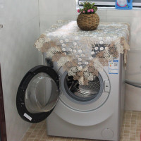 欧式全自动滚筒双开门盖巾单开门斗柜盖布冰箱盖布洗衣机|摇钱树咖 超大号(110*110cm)