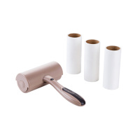 可撕式粘毛器家用黏衣物滚刷衣服粘毛神器沾毛刷除毛器滚筒|藕粉/1柄180撕