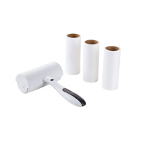 可撕式粘毛器家用黏衣物滚刷衣服粘毛神器沾毛刷除毛器滚筒|白色/1柄180撕