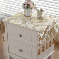 桌布布艺电视柜长方形欧式床头柜鞋柜布清新|麦琪床头柜盖布(含纯色吊穗在内) 45*80cm(含每边10cm吊穗)