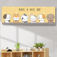 3p现代布艺2匹美的现代卧室全包空调罩套格力海尔挂式挂机|全包防尘--狗狗团子 1.5P86*23*30cm(2件元)