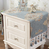 桌布布艺电视柜长方形欧式床头柜鞋柜布清新|康宝兰床头柜布(含彩色吊穗在内) 50*80cm(含每边10cm吊穗)