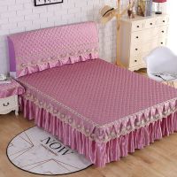 保护套床笠床裙床罩床套床头罩床头靠垫床罩单件|花仙子紫色 单品1.5弹力床头罩