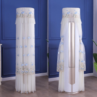 柜机格力海尔美的圆柱立式奥克斯空调罩套圆形开机不取|荷花蓝色 海尔