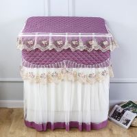 翻盖双缸小天鹅上开半自动蕾丝老式双桶洗衣机罩洗衣机罩子|玫瑰紫双缸洗衣机罩 普通款【长80宽45高80】