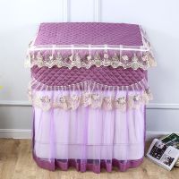 翻盖双缸小天鹅上开半自动蕾丝老式双桶洗衣机罩洗衣机罩子|玫瑰全紫双缸洗衣机罩 加大款[长85宽50高85]