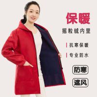 加绒加厚罩衣防油时尚工作服成人女防水护衣外套围裙男士厨房长袖