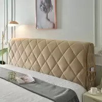 单面加厚保护套欧式床头套软包全包床头罩绒布床头简约现代|香槟色 床头长2.2米(单面夹棉)