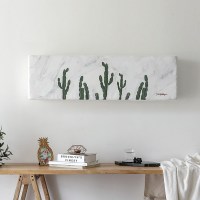 挂式空调儿童房海尔小米空调罩套奥克斯内机布挂机格力卧室|大理石仙人掌 长74*高27*深19