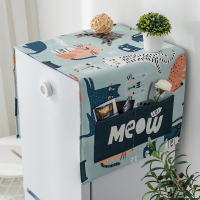 单开双开门冰箱微波炉遮盖防尘防晒罩盖布防水洗衣机罩巾防灰尘布|军绿色XY-3 35*100