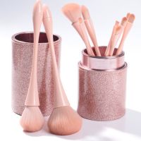 软毛刷子套装8支化妆刷高颜值网红腮红粉底刷初学者全套散粉眼影|小蛮腰肤色10支套+刷桶