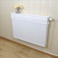 熏黑装饰罩暖气片罩防布艺/蕾丝暖气套老式铁暖气罩|乳白色提花面料有暗花形 长180厚10(右开口)