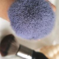 刷子化妆实木萝卜丁小胖墩软毛单只散粉腮红刷高颜值大号粉底|灰银蓝色