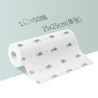 厨房挂式擦手巾家务清洁用品加厚洗碗抹布不掉毛不沾油吸水毛巾|懒人抹布仙人掌款1卷[可水洗]