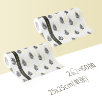 厨房挂式擦手巾家务清洁用品加厚洗碗抹布不掉毛不沾油吸水毛巾|懒人抹布叶子款2卷[加厚款]