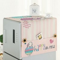 罩棉麻单双开门冰箱罩防尘布滚筒防水冰箱盖布微波炉洗衣机|小羊羊 冰箱洗衣机130*50(防水款)