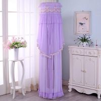 圆柜机空调罩柜机美的圆形柜机不取空调罩格力开机|七彩祥云-紫色 高度180cm左右通用