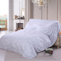 沙发遮灰灰尘床布防尘布床遮尘布挡灰家具遮盖布万能盖巾盖|浅灰色2017-星星物语 3x2.4米盖1.5米床和靠背