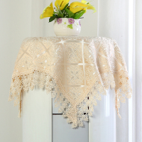 简约现代空调罩格力立式空调布盖巾圆形柜机盖布防尘空调遮盖布|如意-茶 茶几布100*160cm