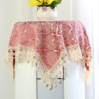 简约现代空调罩格力立式空调布盖巾圆形柜机盖布防尘空调遮盖布|如意-紫 床头柜盖布70*70cm