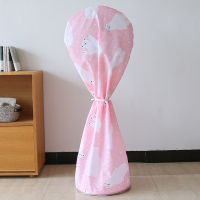 电风扇套子防水防潮落地式电风扇圆形风扇罩子全包|浅粉小熊